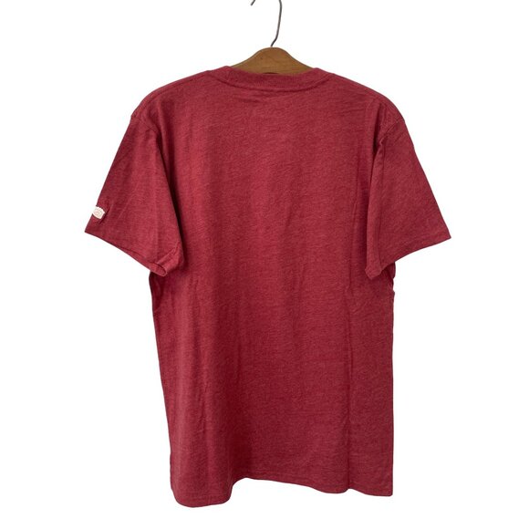 Homefield Crewneck Short Sleeve T Shirt Mens M Heather Red Cotton Poly Basic Tee - Picture 2 of 6